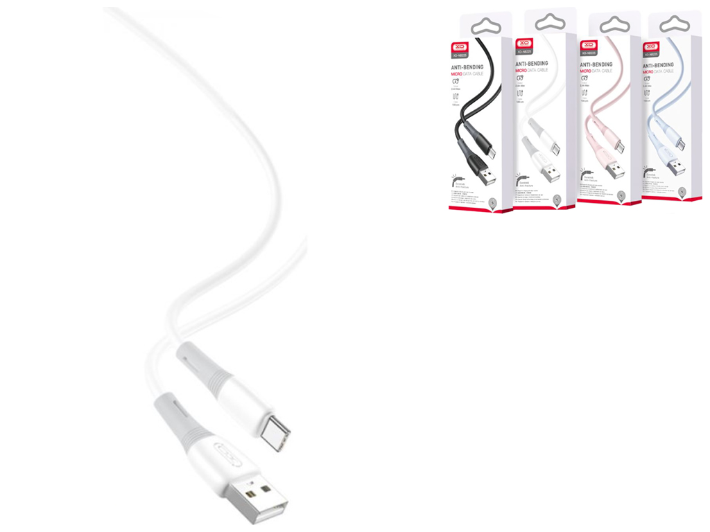Кабель USB XO NB225 Silicone two-color Micro Цвет Белый