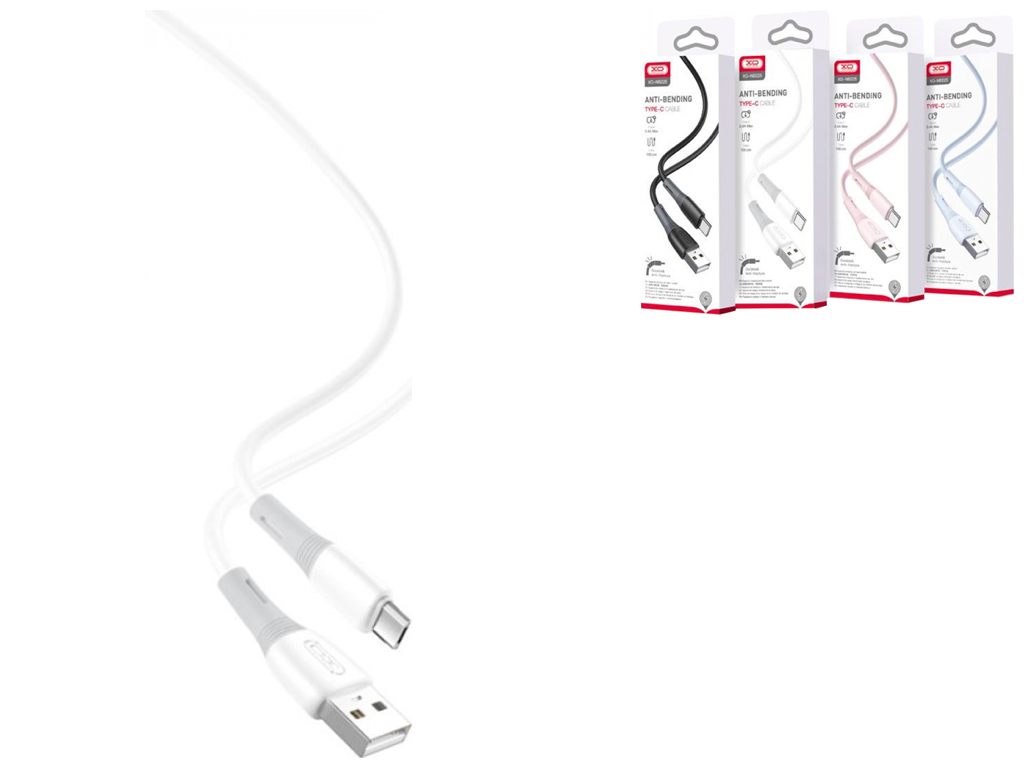 Кабель USB XO NB225 Silicone two-color Type C Цвет Белый