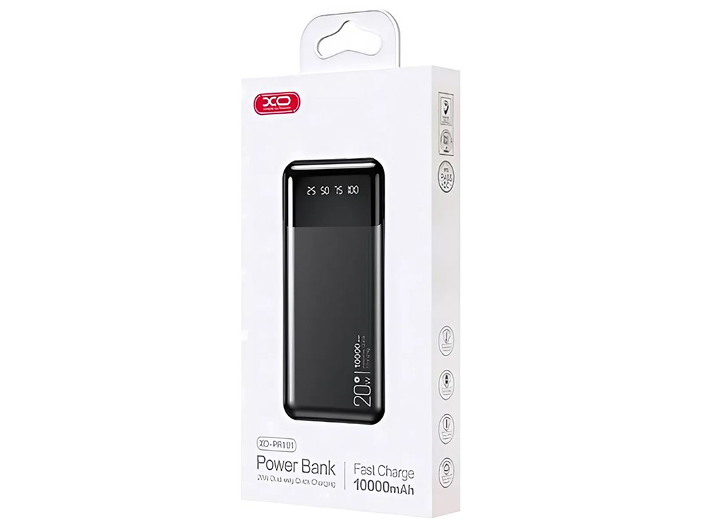 Power Bank XO PR191 PD20W/QC18W digital light display 10000 mAh Цвет Черный