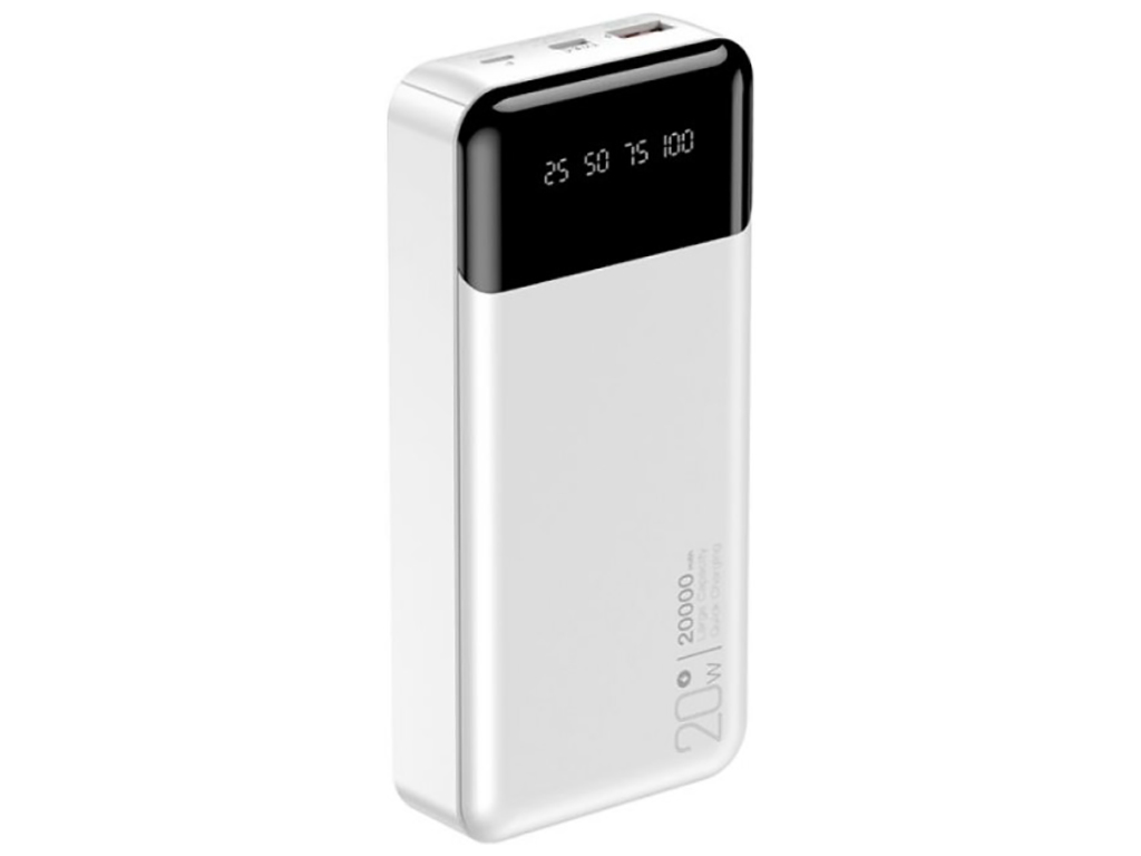 Power Bank XO PR192 PD20W/QC18W digital light display 20000 mAh, Цвет Белый