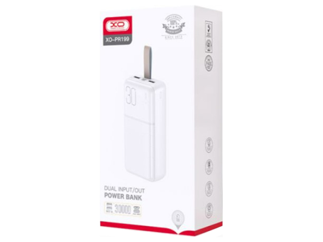Power Bank XO PR199 Light Display 30000 mAh, Цвет Белый
