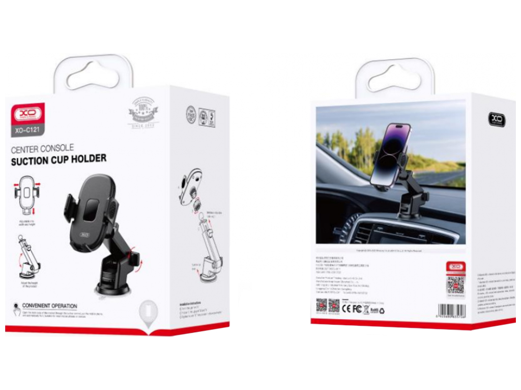 Автодержатель XO C121 Suction cup bracket Цвет Черный