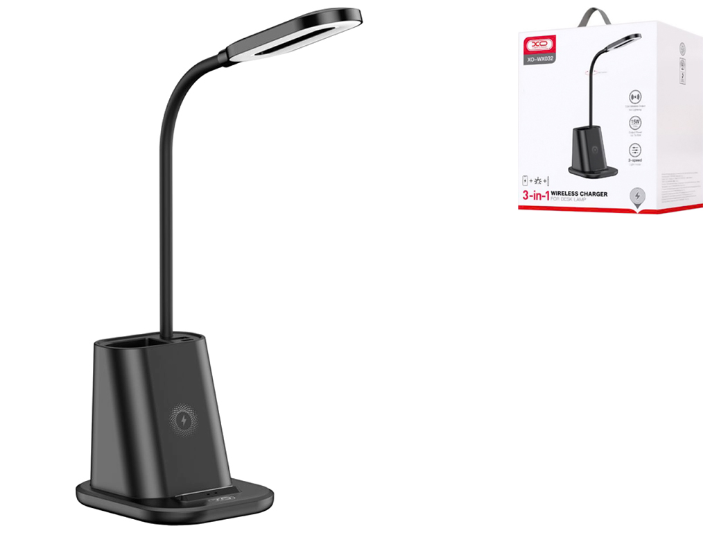 Беспроводное Зарядное Устройство XO WX032 3 in 1 25W, Черный