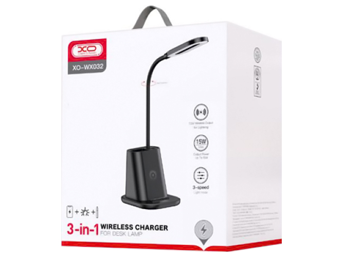 Беспроводное Зарядное Устройство XO WX032 3 in 1 25W, Черный