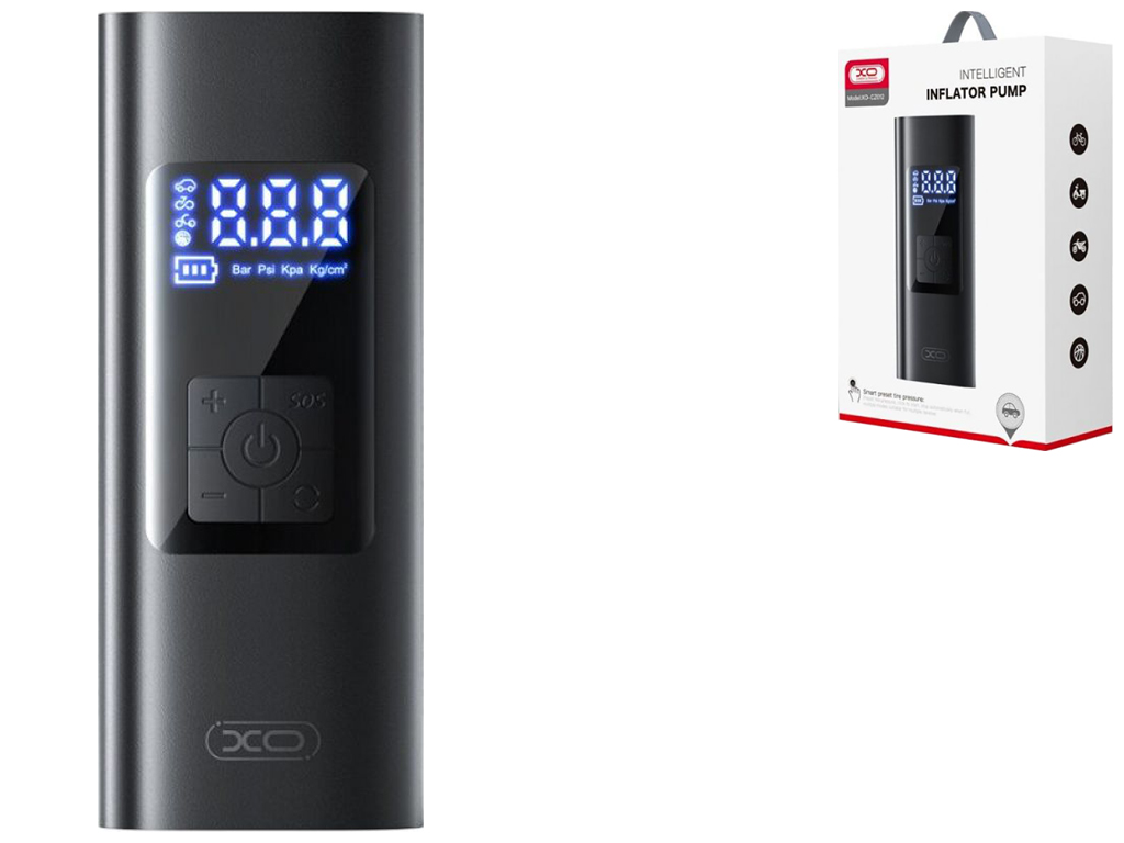 Автомобильный Компрессор XO CZ012 6000mAh Цвет Черный