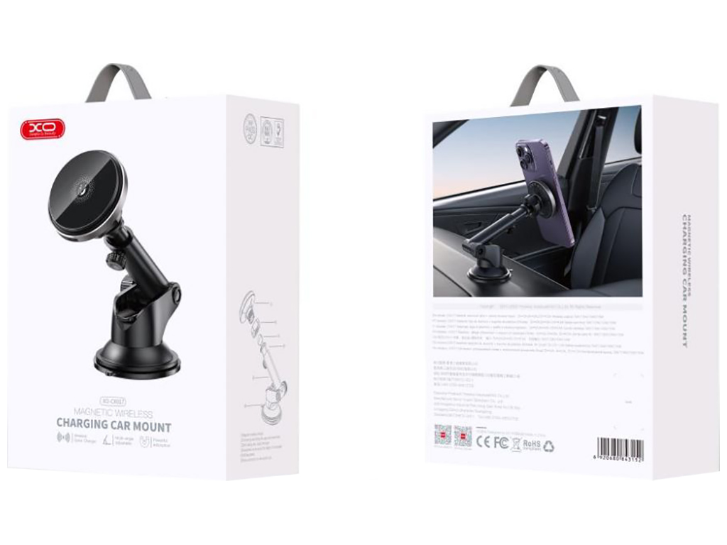 Автодержатель XO CX017 Magnetic Wireless 15W Цвет Черный