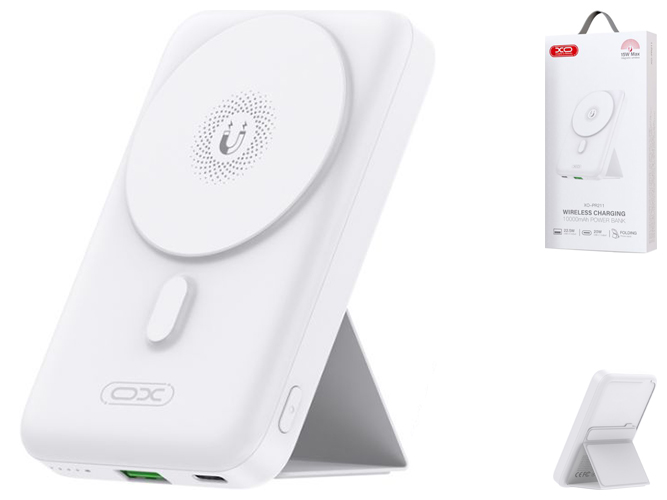 Power Bank XO PR211 15W Magnetic wireless charger 10000mAh Цвет Белый