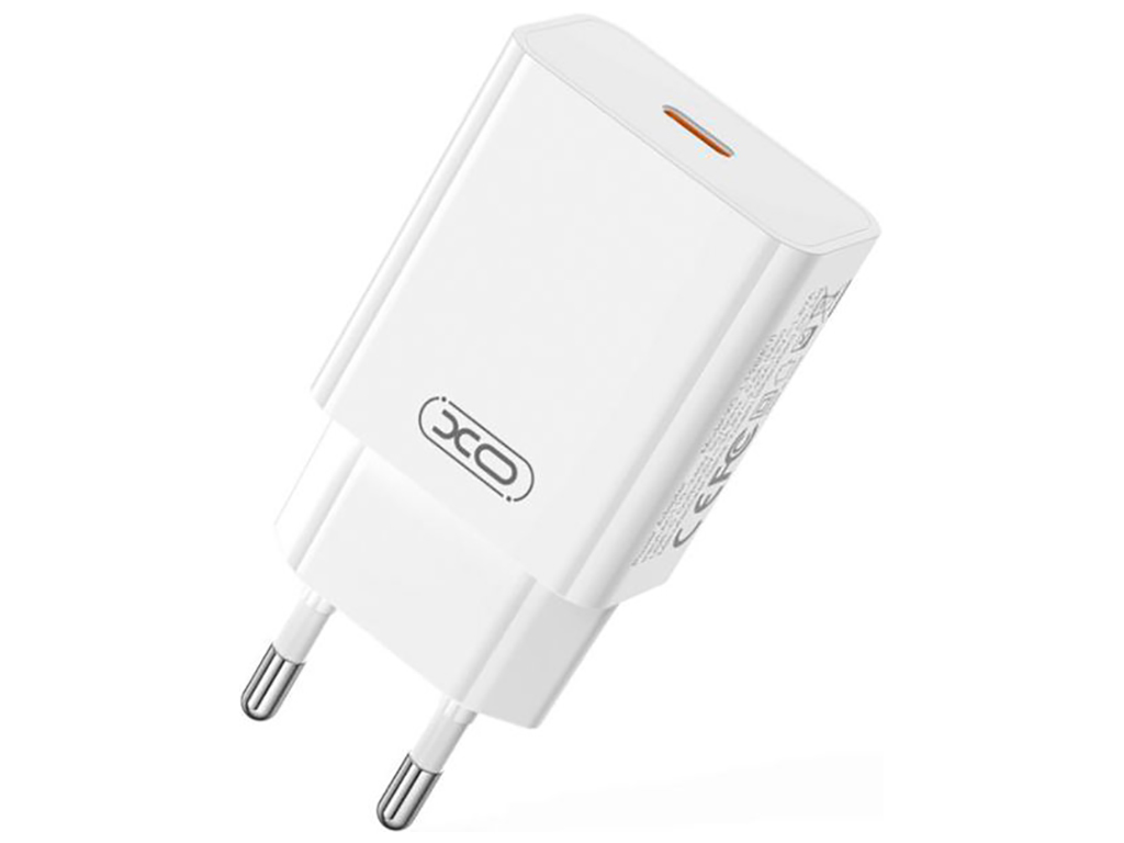 Сетевое зарядное устройство XO L126 1USB-C PD/QC 20W, цвет белый