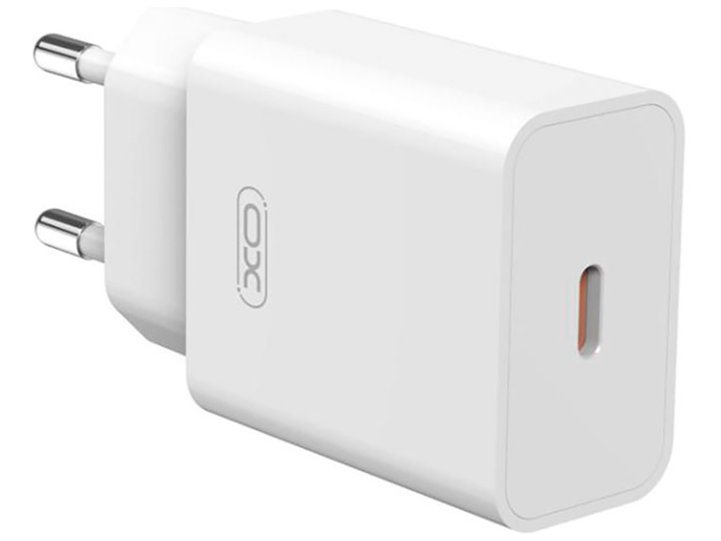 Сетевое зарядное устройство XO L126 1USB-C PD/QC 20W, цвет белый
