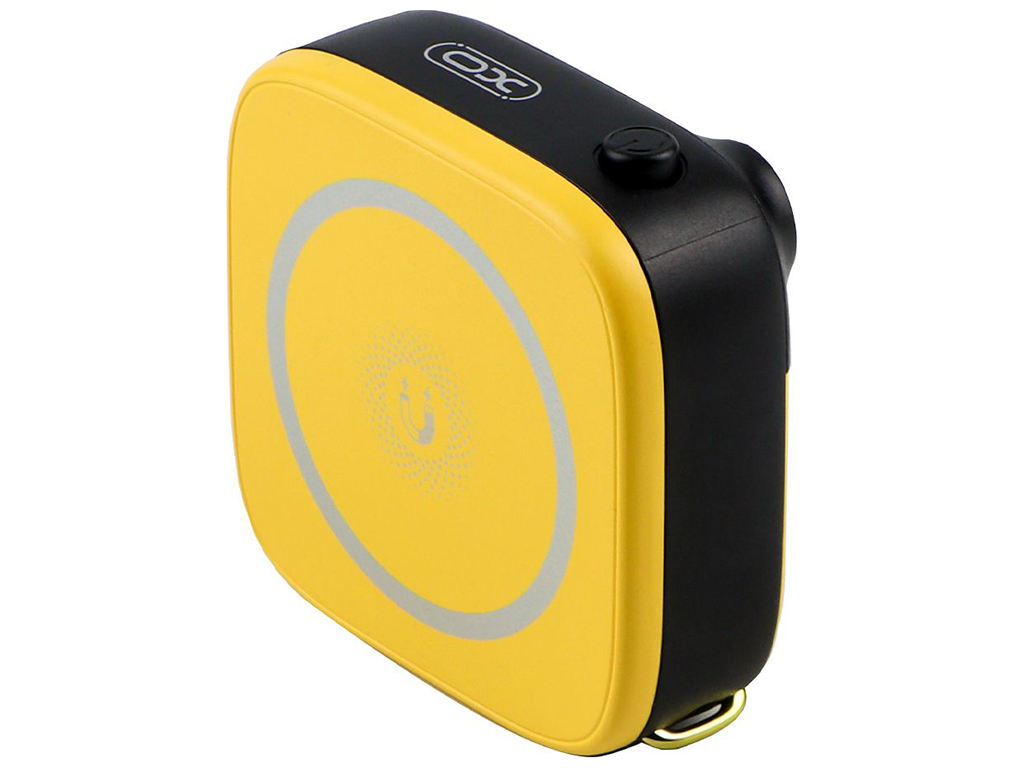 Power Bank XO PR223 Magnetic 15W mini camera digital display 10000mAh Цвет Черный+желтий