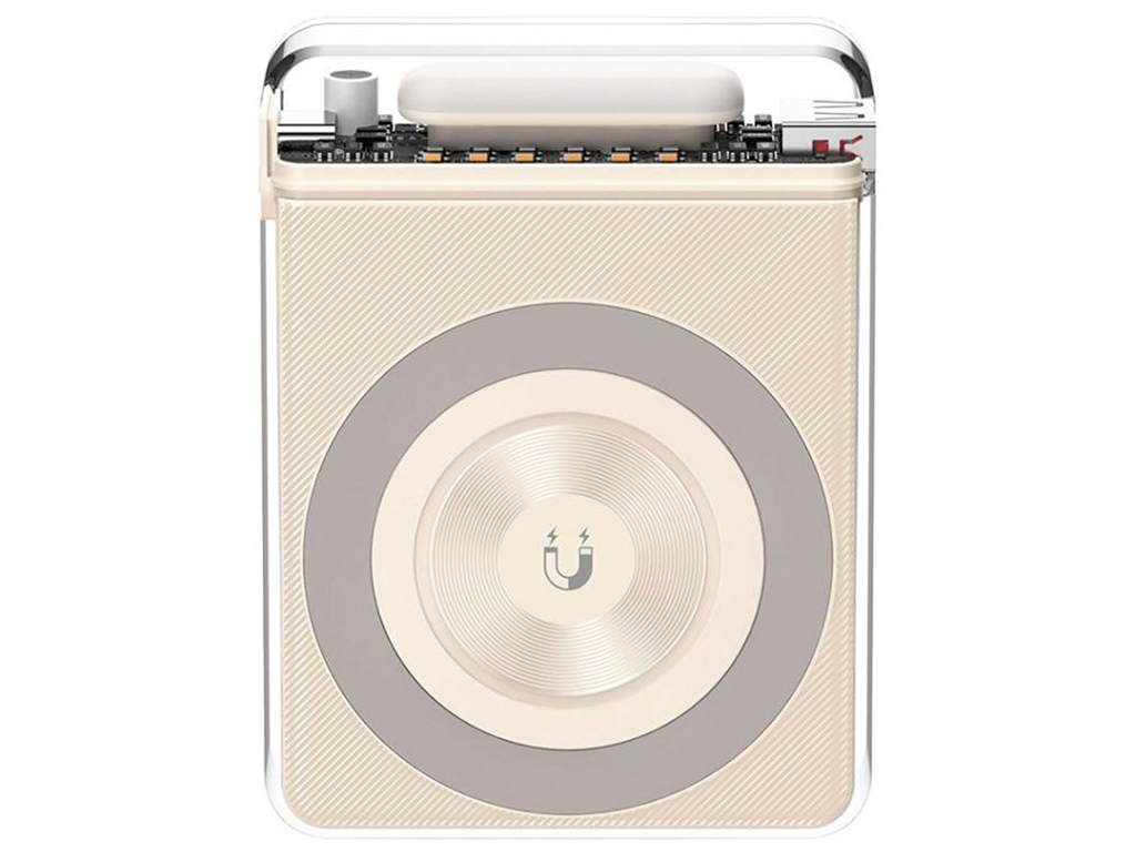 Power Bank XO PR226 Mini Transparent Magnetic Absorption 15W 10000mAh Цвет Бежевый