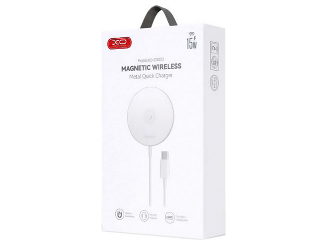 Бездротовий Зарядний Пристрій XO CX022 Magnetic 15W 1.2M, Колір Бiлий