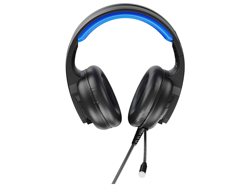 Игровые наушники XO-GE-09 Static RGB Long мic Headworn USB+3.5 (with adapter cable) Цвет Черный