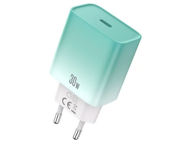Сетевое Зарядное Устройство XO CE18 1Type-C PD/QC 30W, Цвет Голубой