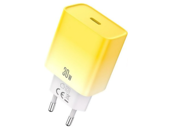 Сетевое Зарядное Устройство XO CE18 1Type-C PD/QC 30W, Цвет Желтый