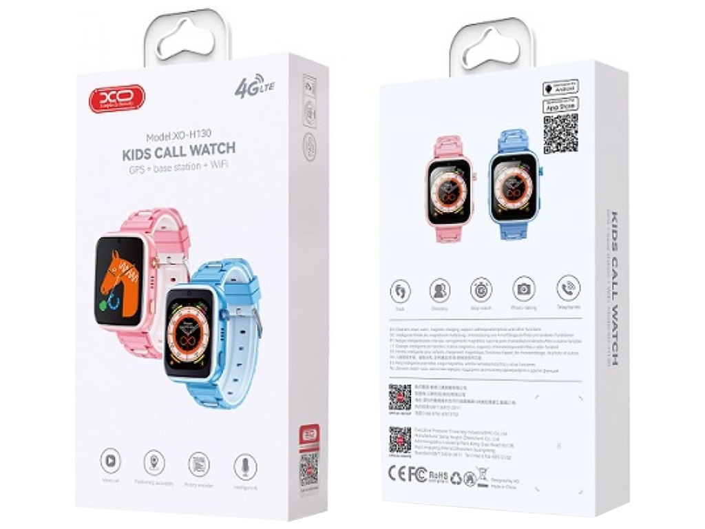 Детские Смарт Часы XO H130 4G GPS Цвет Синий