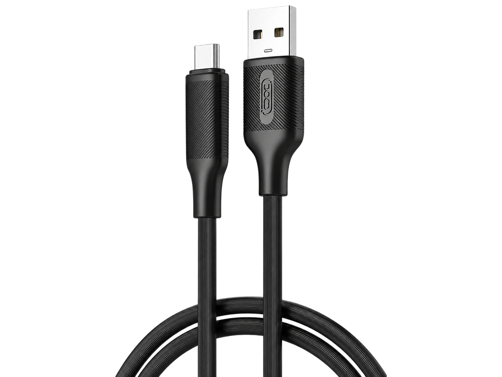 Кабель USB XO-NB265 Type-C, TPU, 3А, 1м, чорний