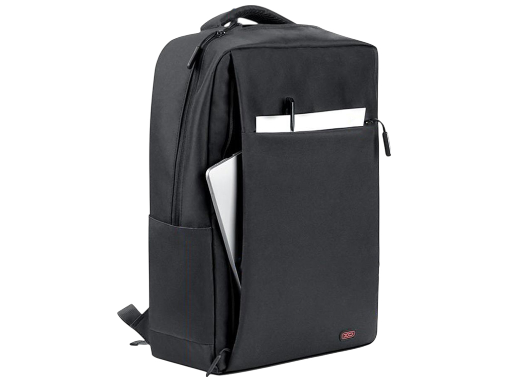 Рюкзак XO CB02, для ноутбука 17 дюймів, 3 відділення, кабель USB, дакрон, колір чорний
