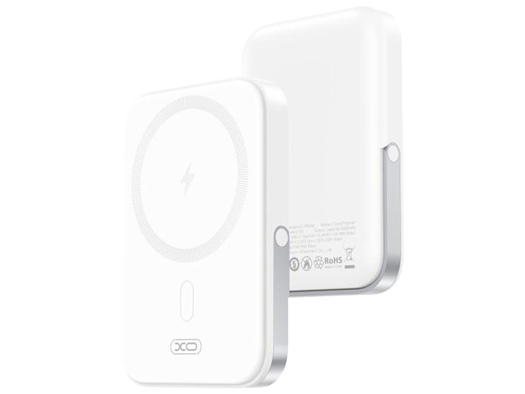 Power Bank XO PR242 PD20W Magnetic wireless 15W Type-C with U-shaped holder 5000mAh Цвет Белый