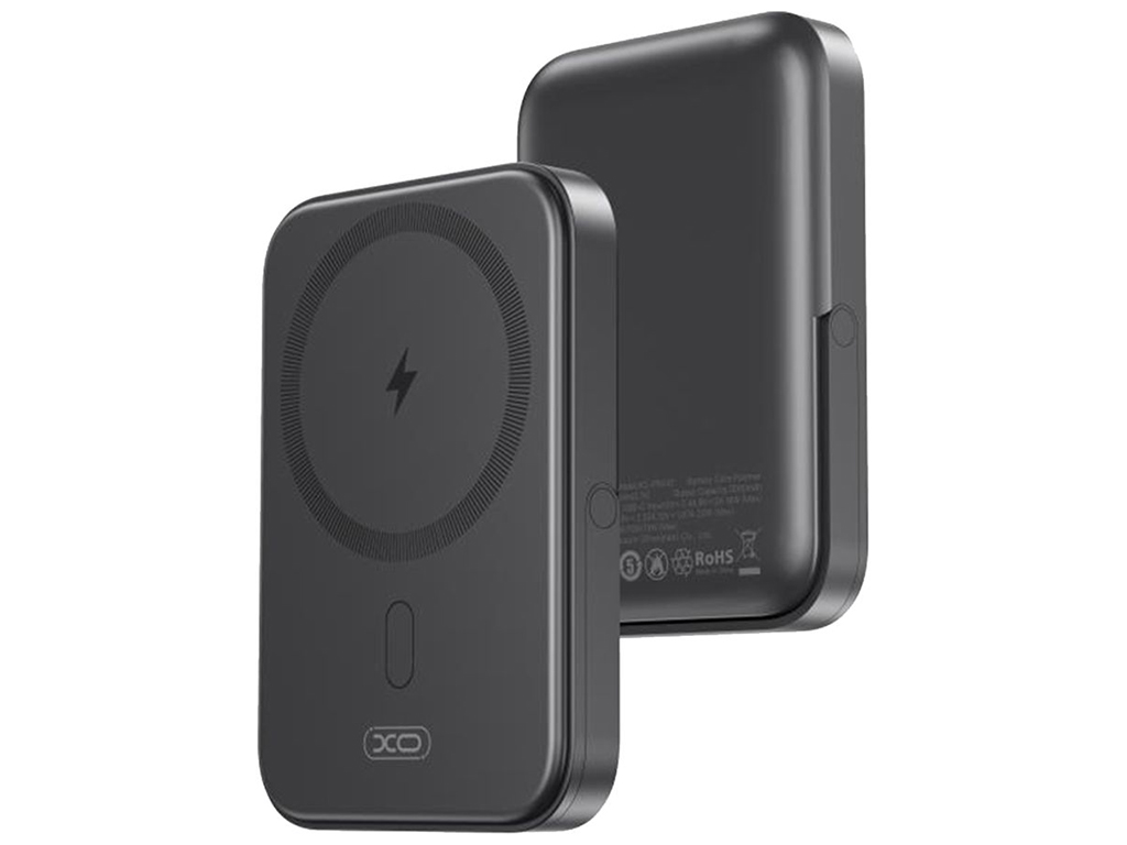 Power Bank XO PR242 PD20W Magnetic wireless 15W Type-C with U-shaped holder 5000mAh Цвет Черный
