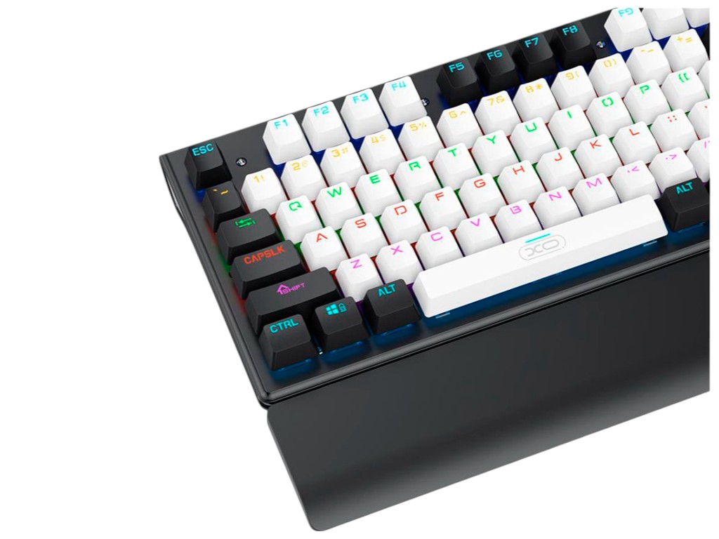 Комплект клавіатура та миша XO KB-06, механічна, 104 клавіші, 6 кнопок, LED, 3200DPI, білий мікс