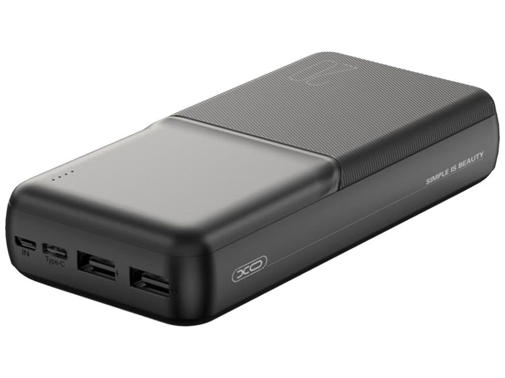 Универсальная мобильная батарея Power Bank XO PR252 Lighted Mobile Power 20000mAh, цвет черный
