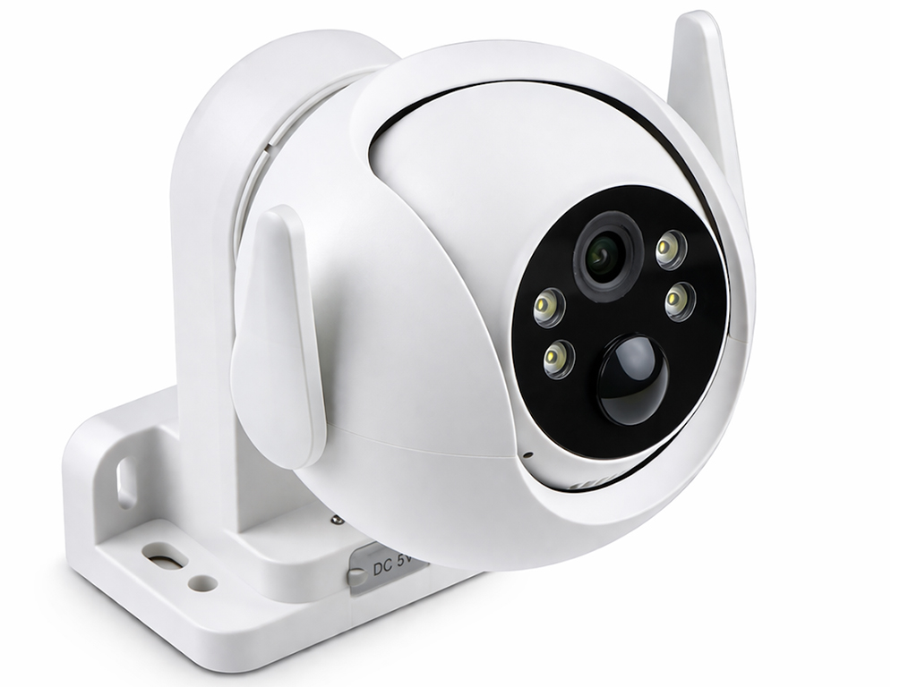 Камера уличная XO CR10 Solar, 3Мп, Wi-Fi, 7800мАч, Type-C, ABS пластик, 273×140×210мм, цвет белый