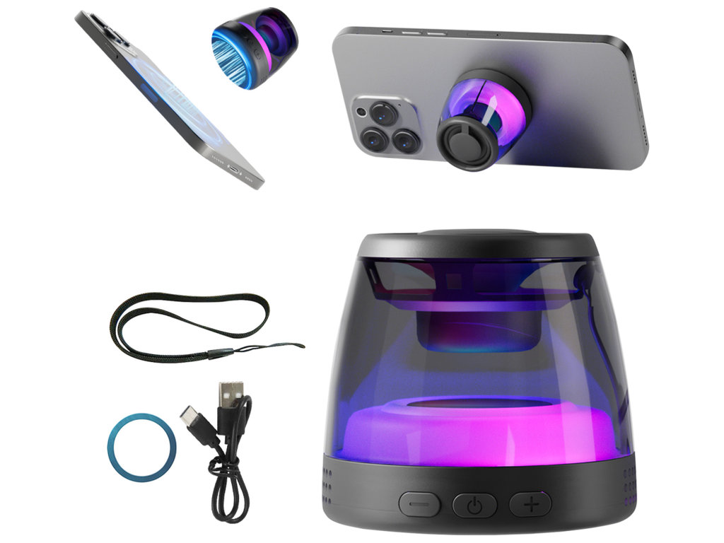 Колонка XO F62, Bluetooth 5.3, 600mAh, Type-C, пластик, 60×50мм, цвет черный