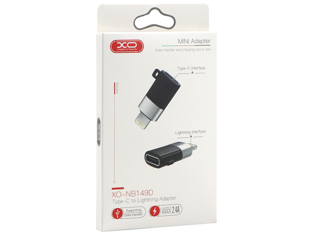 Переходник XO NB149-D TYPE C to Lightning connector Цвет Черный