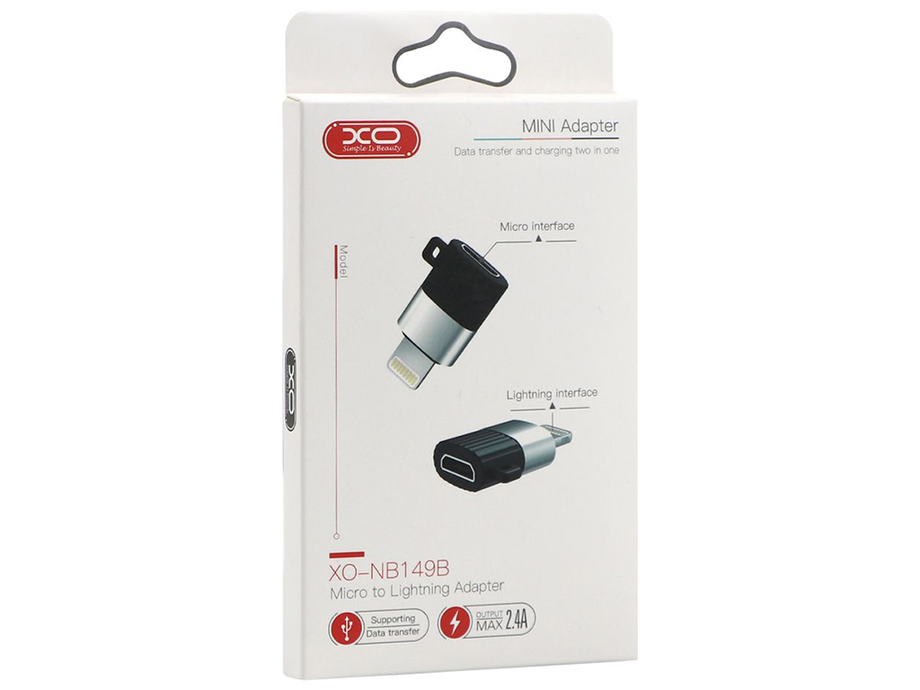 Переходник XO NB149-B MICRO TO lightning connector Цвет Черный