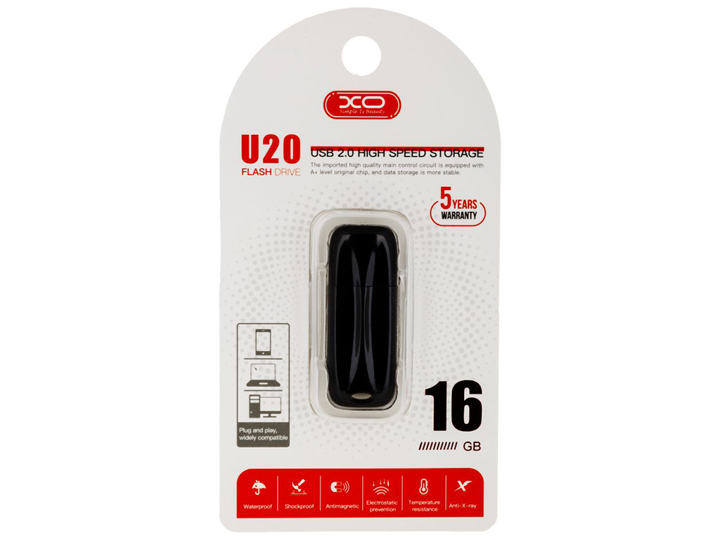 USB Flash накопитель XO U20 16GB Цвет Чёрный