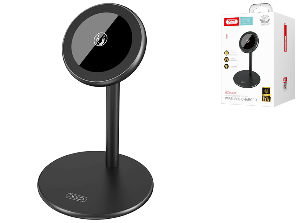 Беспроводное Зарядное Устройство XO CX007 15W magnetic wireless, Черный
