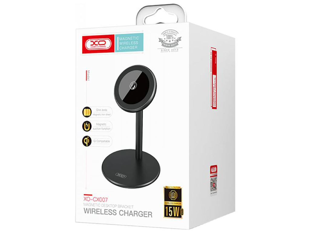 Беспроводное Зарядное Устройство XO CX007 15W magnetic wireless, Черный