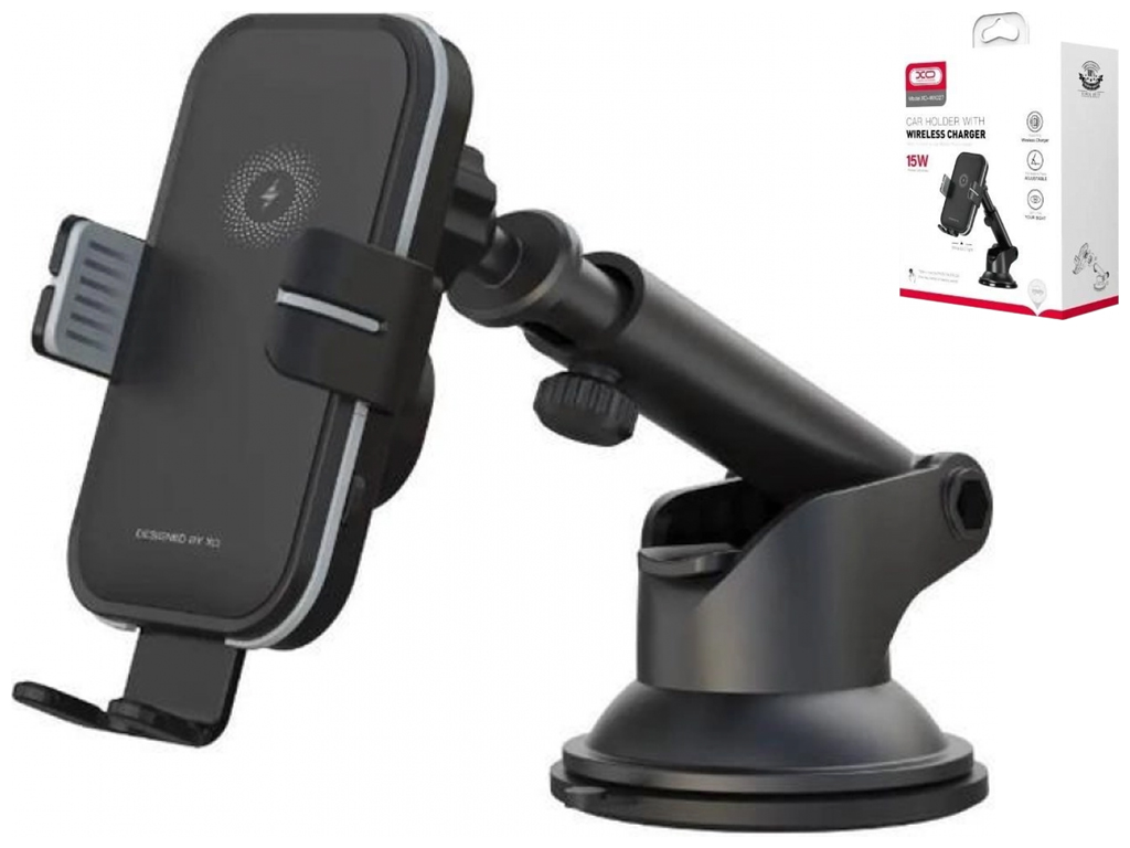 Автодержатель XO WX027 Wireless 15W Цвет Черный