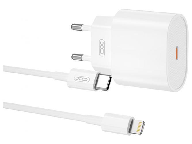 Сетевое зарядное устройство XO L81B EU PD 20W Type-C to Lightning 3A Цвет Белый