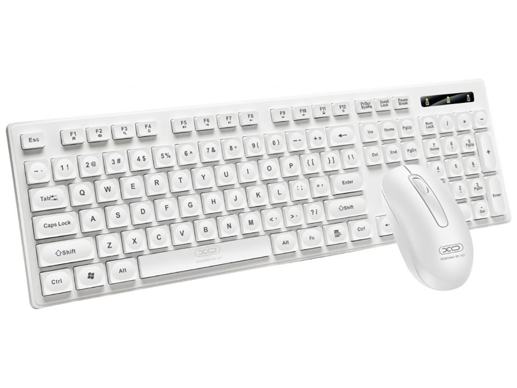 Беспроводная Клавиатура и Мышь XO KB-02 Цвет Белый
