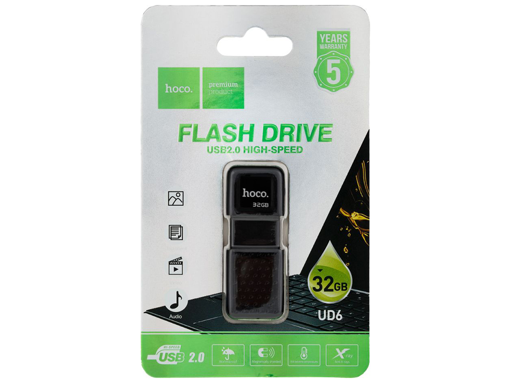 USB флеш-накопичувач Hoco UD6 USB 2.0 32GB Колір Чорний