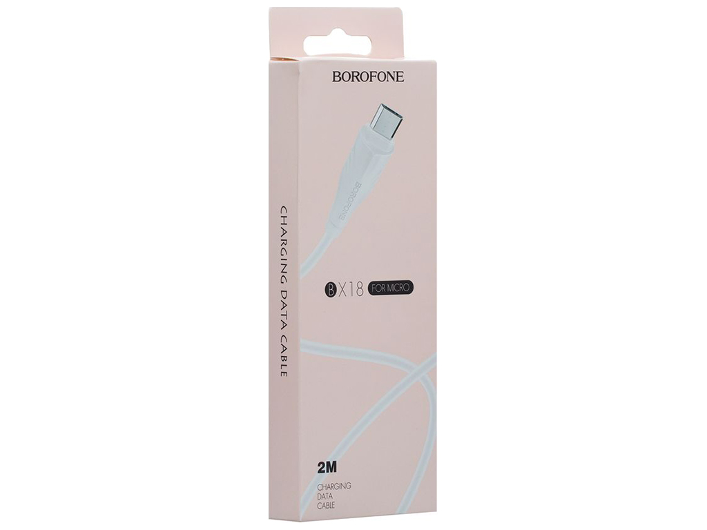 Кабель USB Borofone BX18 Micro 2m, Білий