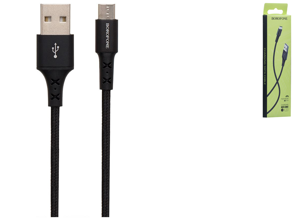 Кабель USB Borofone BX20 Micro, Чорний