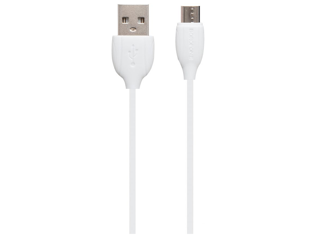 Кабель USB Borofone BX19 Benefit Micro, Білий