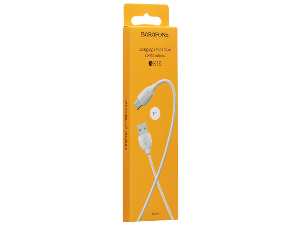 Кабель USB Borofone BX19 Benefit Micro, Білий