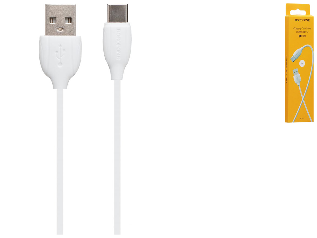 Кабель USB Borofone BX19 Benefit Type-C, Білий