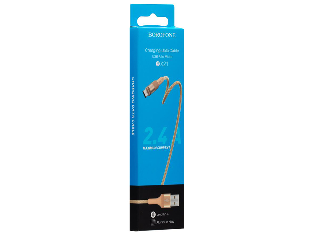 Кабель USB Borofone BX21 Micro, Золотий