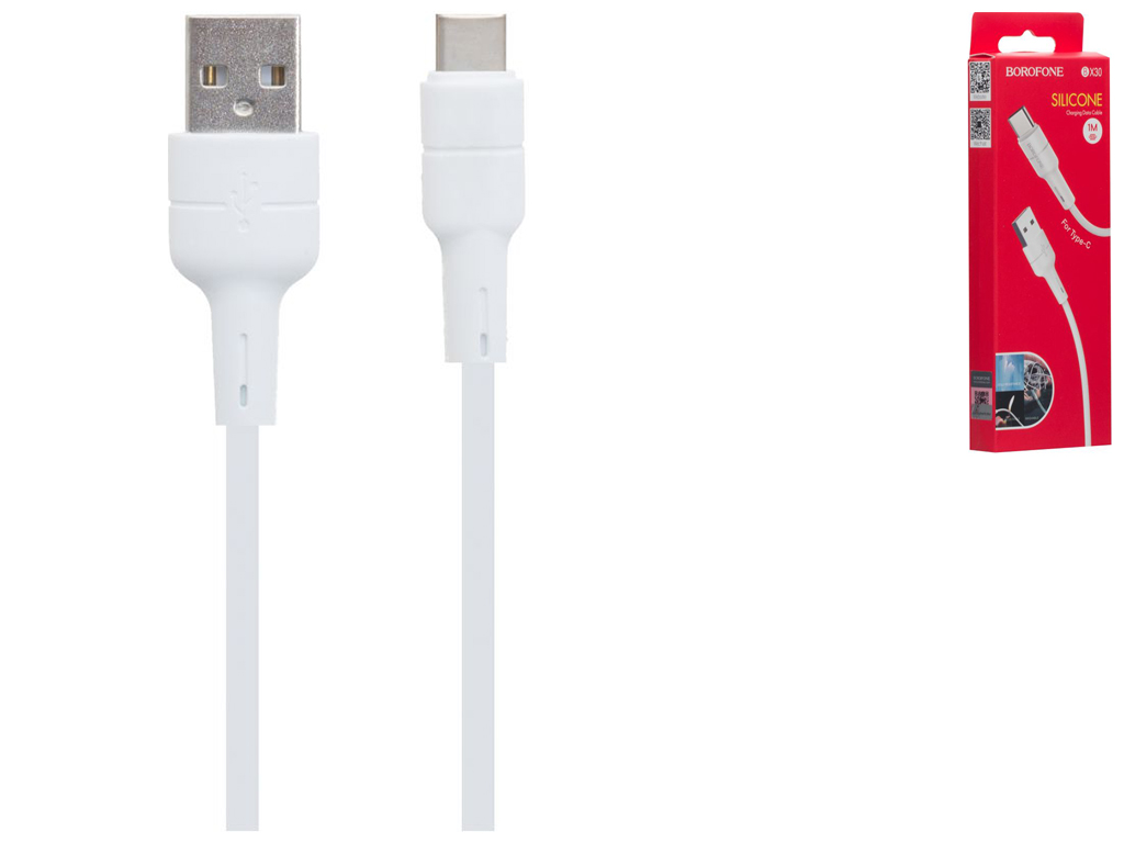 Кабель USB Borofone BX30 Silicone Type-C, Белый