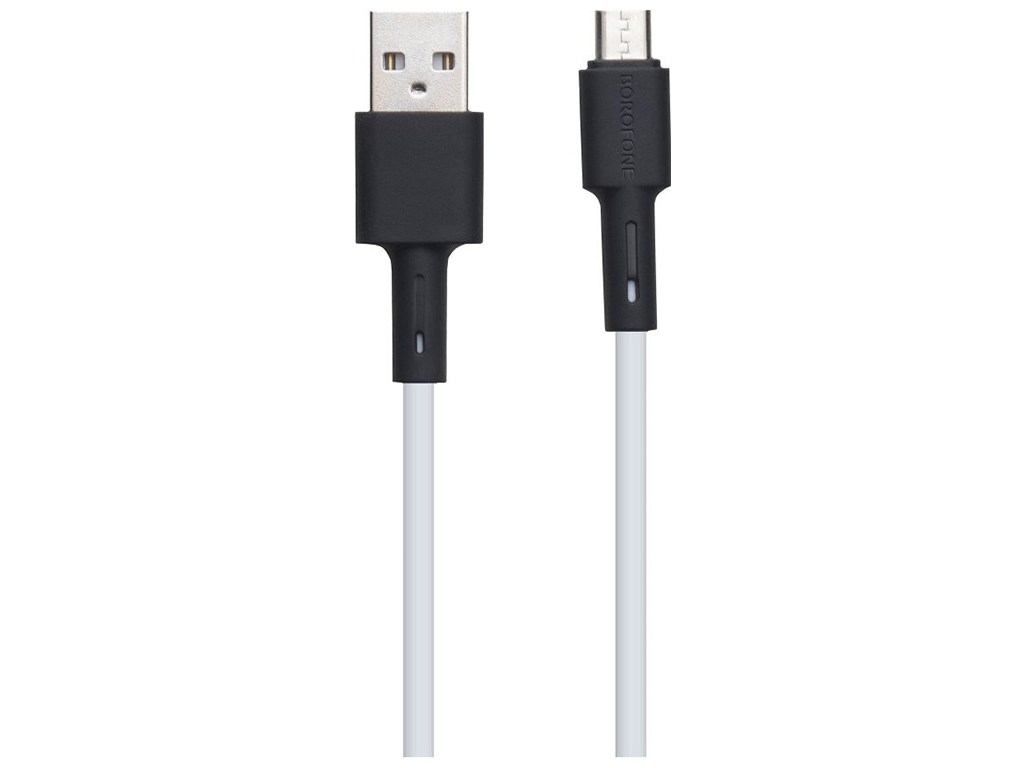 Кабель USB Borofone BX31 Silicone Micro, Білий