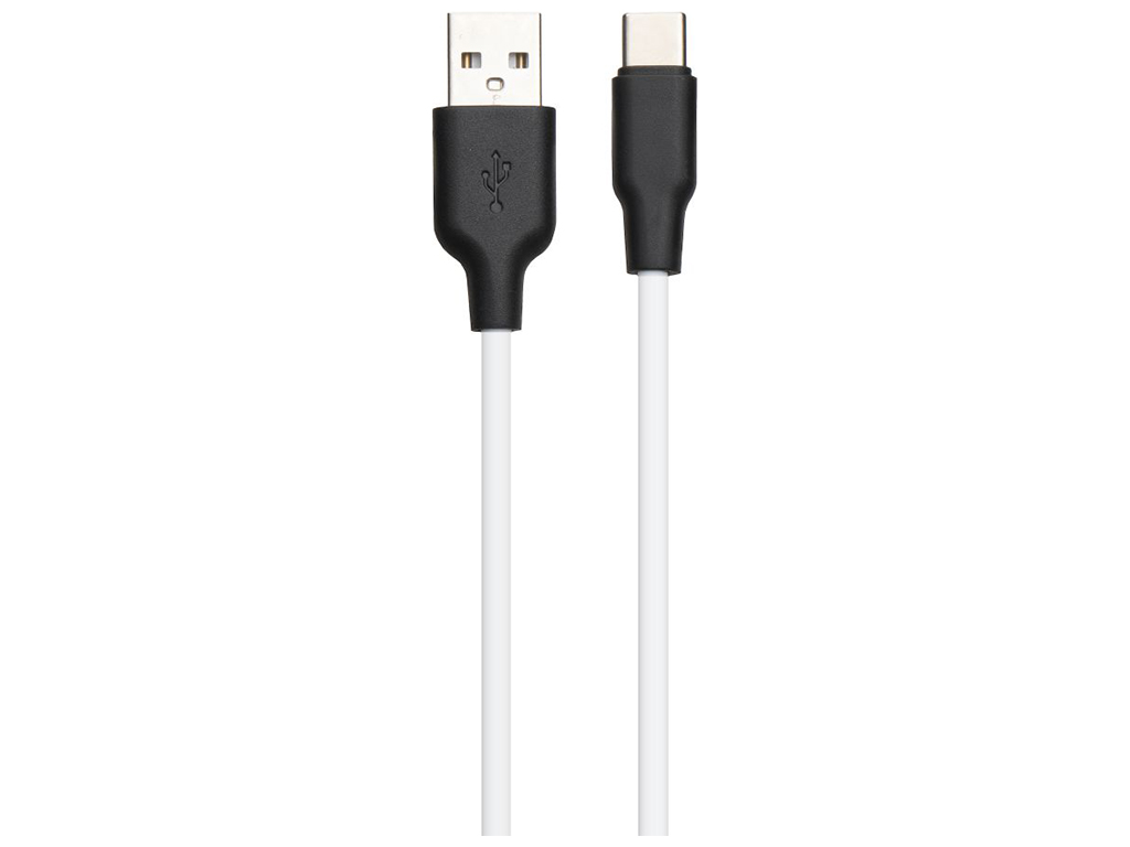 Кабель USB Hoco X21 Plus Silicone Type-C 2m, Чорно-Білий