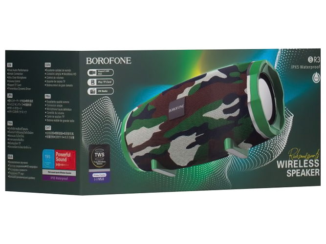 Колонка Borofone BR3 Камуфляж Зелений
