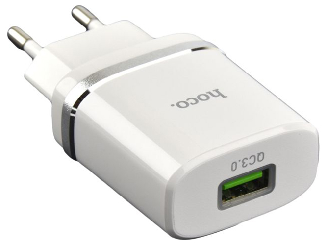 Сетевое зарядное устройство Hoco C12Q QC3.0 18W Type-C Цвет Белый