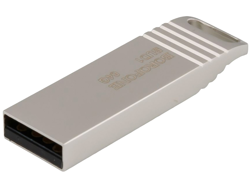USB флеш-накопичувач Borofone BUD1 USB 2.0 64GB Колір Сталевий