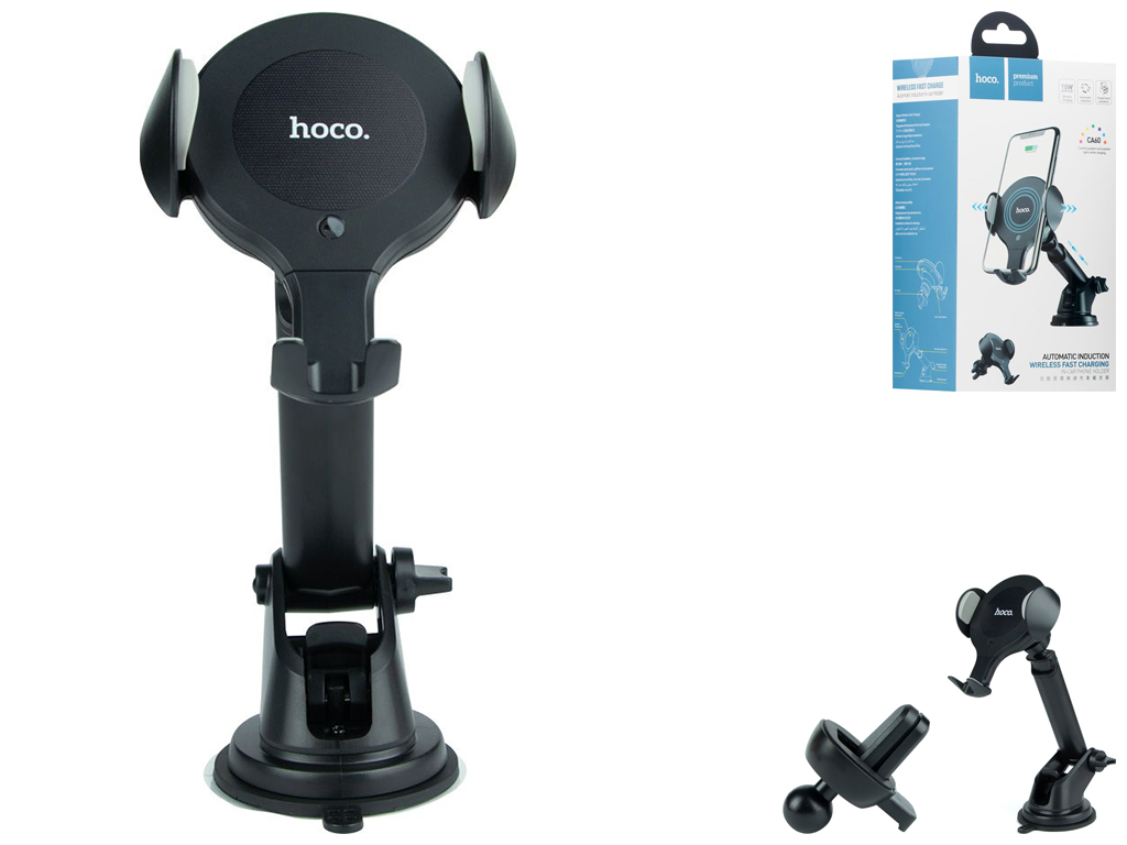 Автодержатель Hoco CA60 Infrared Sensor Wireless 10W Цвет Черный